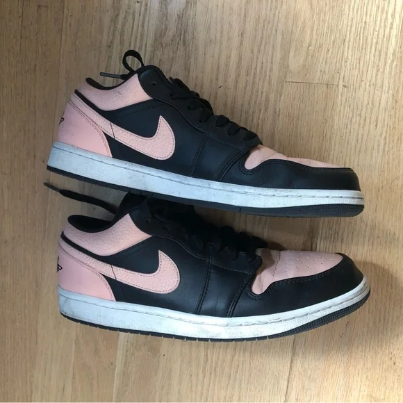 Air Jordan 1 Low 'Crimson Tint' Sneaker Men's Size 11 Black 553558-034